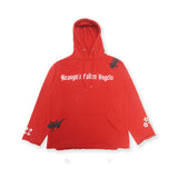 RED: [LEARNED 222 FLY] CROP HOODIE